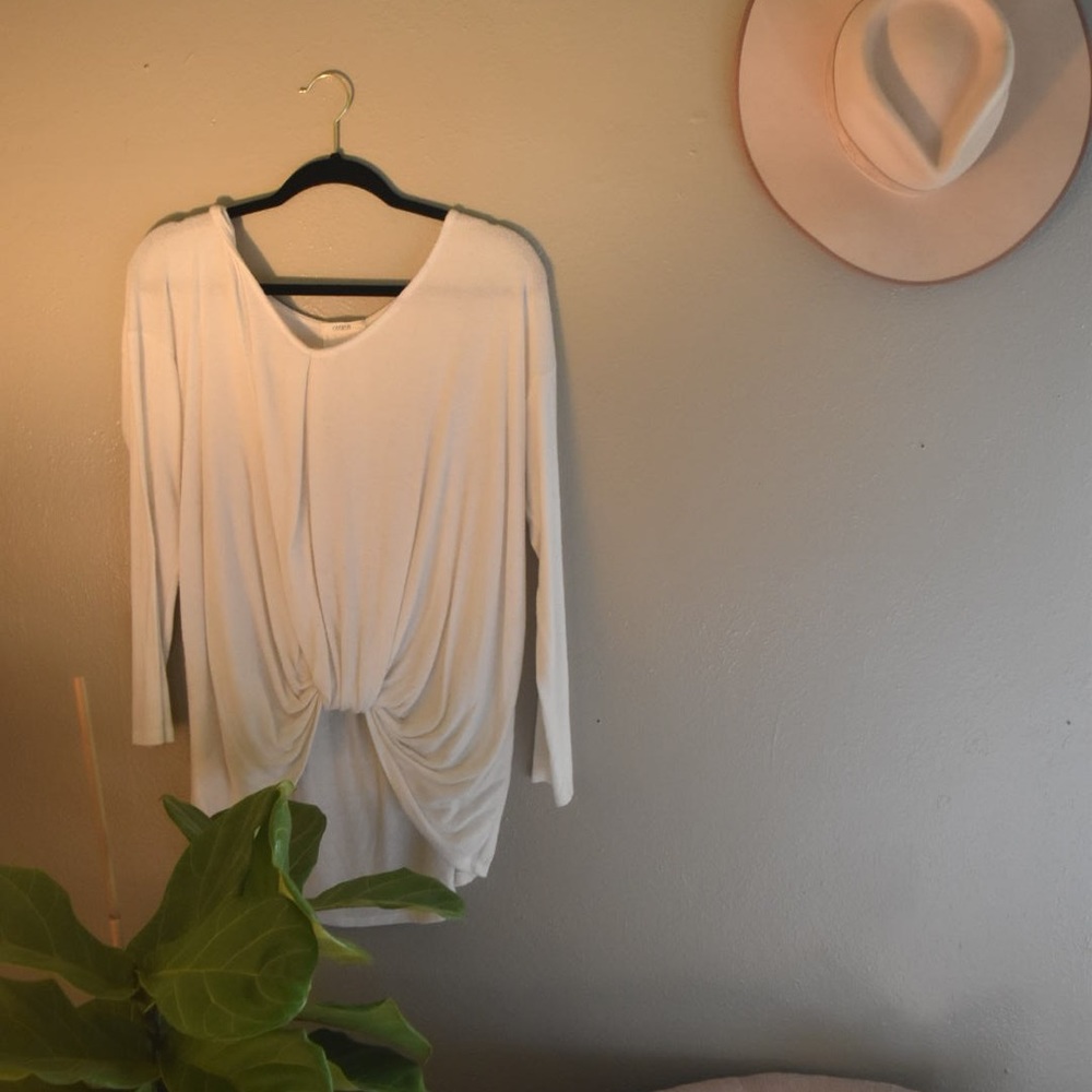 White Tucked Blouse